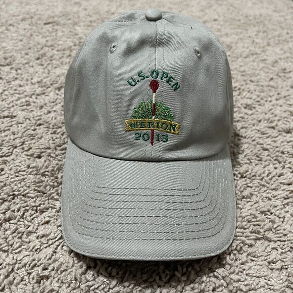 U.S. Open Golf Hat Khaki Merion 2013 USGA Member PGA Strapback Cap Embroidered - Picture 1 of 6